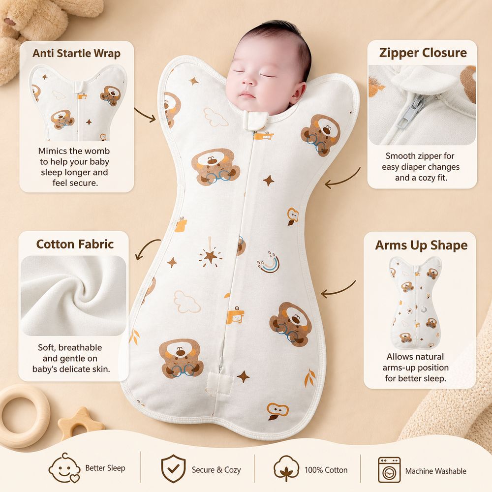 Bawełniany otulacz dla niemowl – Baby Sleep Sack recenzja i cena