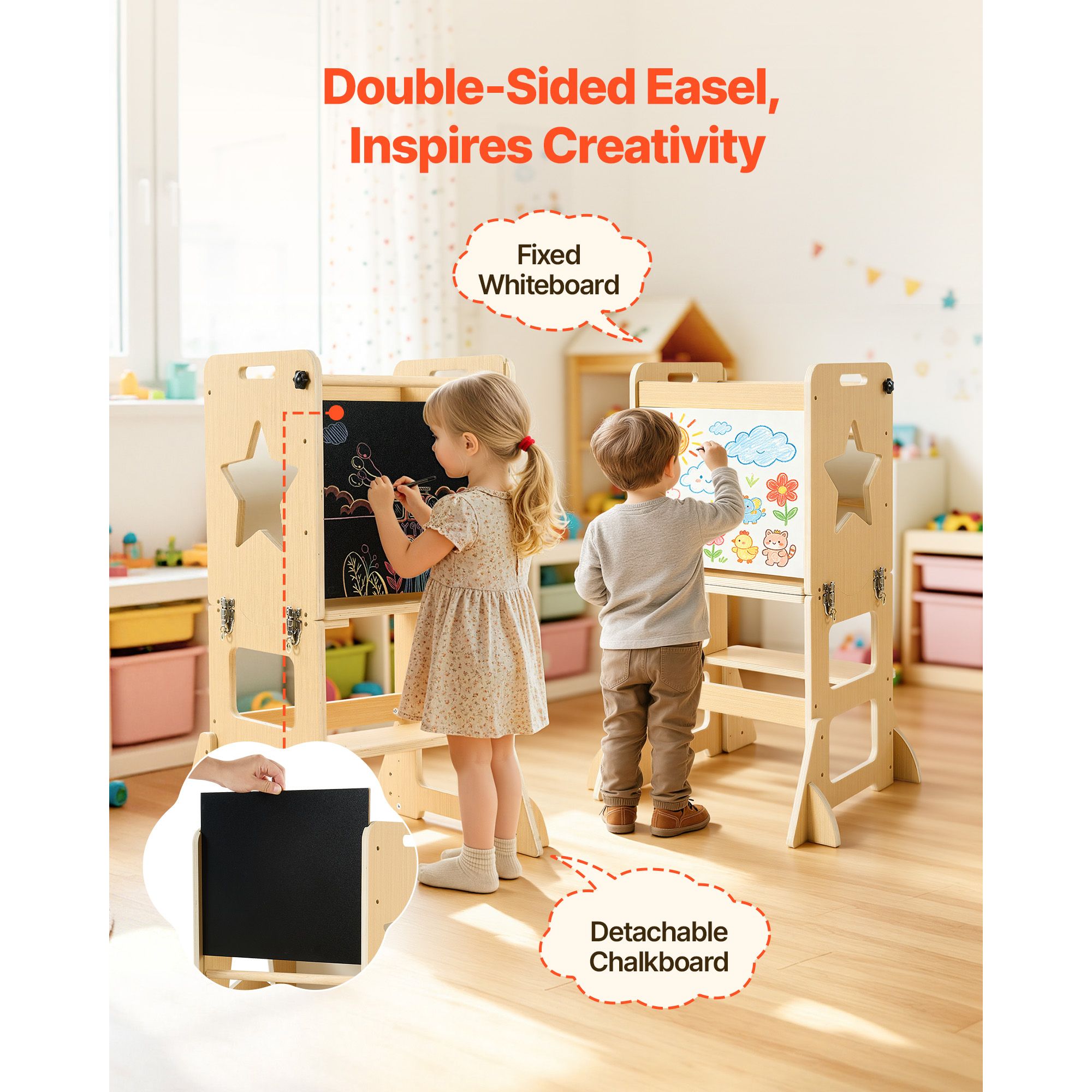 Drewniana wieża dla maluchów,  – Toddler Learning Tower recenzja i cena